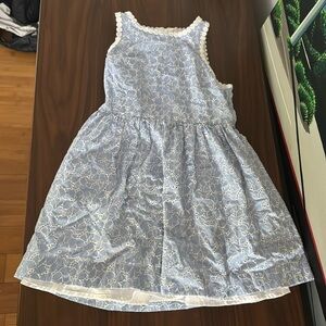 Lilly Pulitzer Girls 8 Blue White Dress